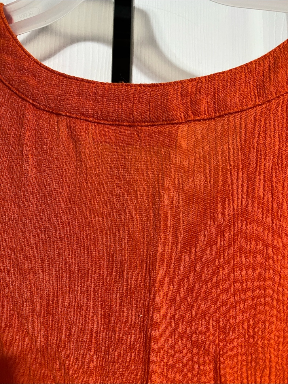 Hailey Lynn orange gauze top shirt blouse size LARGE - Picture 5 of 8